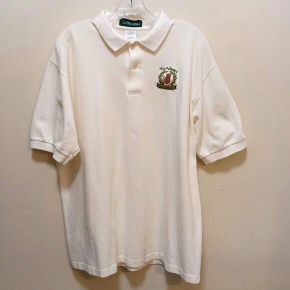 Florida THE VILLAGES Polo Club Shirt SZ L Vintage 90s White Short Sleeve Crest - Picture 7 of 7